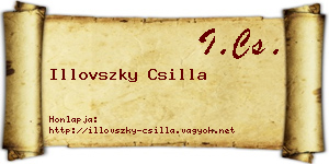 Illovszky Csilla névjegykártya